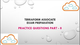 Terraform Associate Exam Sample Questions Terraform Practice Questions Part 8 [upl. by Sacken]