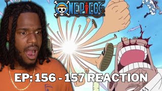 LUFFY VS THE WHITE BERETS  ONE PIECE EP 156  157  REACTION  ANIME  SUB [upl. by Yaffit]