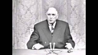 Charles de Gaulle Elysée 27 novembre 1967 Québec Partie 1 [upl. by Cnahc]