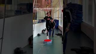 How figure skaters train iceskating figureskating olympics [upl. by Silvestro466]