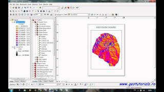 ArcMap Orientarea versantilor [upl. by Lekcar]