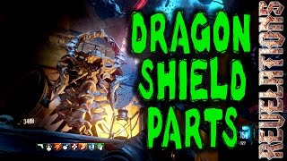 ALL SHIELD PART LOCATIONS GUIDE IN REVELATIONS BO3 Zombies DLC4 [upl. by Alaek]