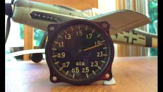 Focke wulf 190 D9 Cockpit Supercharger pressure gauge Luftwaffe ladedruckmesser [upl. by Libb985]