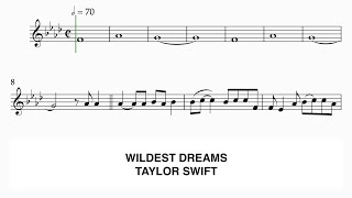 WILDEST DREAMS Bridgerton  Taylor Swift  Violin Sheet Music [upl. by Mcquade521]