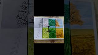 Four seasons painting watercolorpainting [upl. by Cain251]