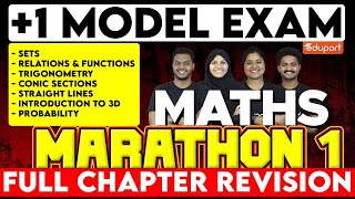 Plus One Maths Model Exam Marathon Revision  Chapters  Eduport Plus One [upl. by Kessel889]