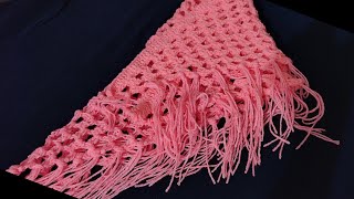 💯 Super Easy Crochet Triangle Shawl II crochet shawl for absolute beginners [upl. by Annazor]