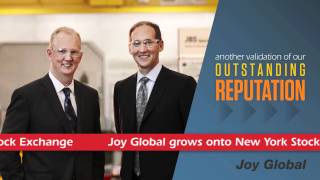 Joy Global Inc Moves to New York Stock Exchange Leadership Rings Opening Bell [upl. by Lucina]