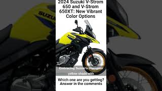 2024 Suzuki VStrom 650 and VStrom 650XT New Vibrant Color Options [upl. by Eelanej]