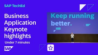 Business Application Keynote highlights  Keep Running Better  SAP TechEd 2023 [upl. by Adiam]