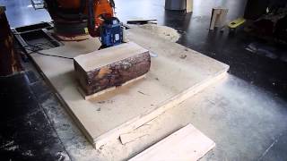 Robot sawmill with 8 kW Logosol electric chainsaw  LOGOSOL [upl. by Jamaal]