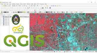 QGIS การรวมแบนด์และผสมสีภาพ Landsat8 Color Composite band Landsat8 by QGIS [upl. by Rebmak]