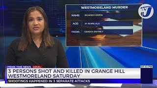 3 Persons Shot and Killed in Grange Hill Westmoreland Saturday  TVJ News [upl. by Lleryt]