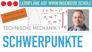 Schwerpunkte bezüglich X und Y berechnen – Technische Mechanik 1 [upl. by Eenolem]