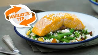 Parelcouscous met gebakken zalmfilet  Variatietip  Coop [upl. by Missie]