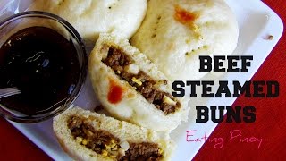 Steamed Beef Buns  Siopao Recipe  Eating Pinoy  Hungry for Goodies [upl. by Ardaed]