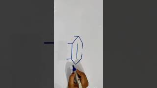 Very easy How to draw 3D quotCquot letter quotCquot 3D drawing sketch trending youtubeshorts [upl. by Tacy62]