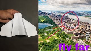 how to make a paper airplane that flies over 400 feet  How to make origami airplane [upl. by Orodoet375]