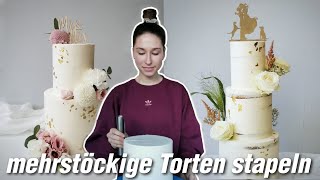 🔥Buttercreme Hochzeitstorte selber machen  Tipps zum stapeln [upl. by Iviv77]