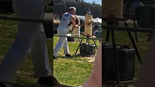 Old fullas chopping through a log at the ellesmere aampp show 2024 [upl. by Lerat]