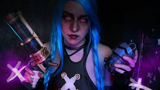 ASMR  Jinx kidnaps you 💙 inspecting you measuring face cleaning etc [upl. by Brigham367]