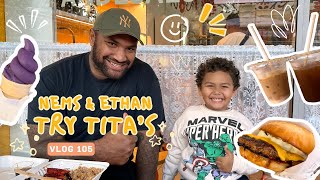 Nems amp Ethan Try Out TITAS Cafe and Bakery  The Nadolos [upl. by Neile711]