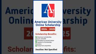 American University Online Scholarship 20242025 [upl. by Eelyak]