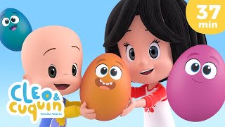 Huevos Sorpresa 🥚🎁  aprende los insectos colores y mucho más con Cleo y Cuquín  Familia Telerín🥚🎁 [upl. by Harras]