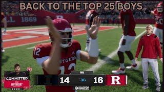 CFB 25  Rutgers Dynasty BACK IN THE TOP 25 [upl. by Ayian]