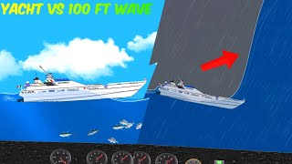 Super Yacht Vs 100 Ft Tsunami Wave Floating Sandbox 1 [upl. by Ettecul]