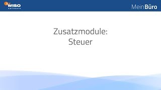 Zusatzmodul Steuer MeinBüro [upl. by Ninos]