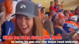 oilers fan flashes crowd nhl video  ice hockey fan goes viral after flashing  Onetrendify [upl. by Hendrik624]