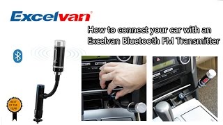 ExcelvanHow to connect your car with an Excelvan Bluetooth FM Transmitter [upl. by Linet352]