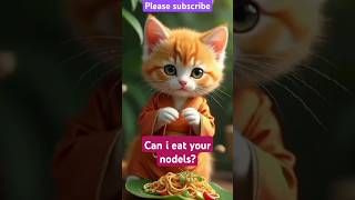 Can i eat your nodels  entertainment  cutecat song in english  cat shorts shorts cat yt [upl. by Narcissus]