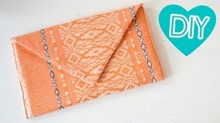 DIY Anleitung Envelope Clutch einfach selber nähen  Nähen für Anfänger [upl. by Everett]