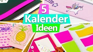 KALENDER 2018 gestalten 5 IDEEN für DIY Planner Setup  Filofax DIY Inspiration basteln deutsch [upl. by Blossom]