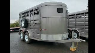 2024 GR CattleLivestock Trailer 68quot X 14 10K  Halsey [upl. by Enatan112]