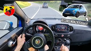 Abarth 695 Tributo 131 RALLY 180hp POV drive  RECORD MONZA exhaust sound [upl. by Randal]