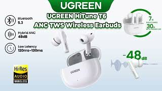 UGREEN HiTune T6 ANC TWS Wireless Earbuds Review HiRes Sound and Superior Noise Cancellation [upl. by Westleigh998]