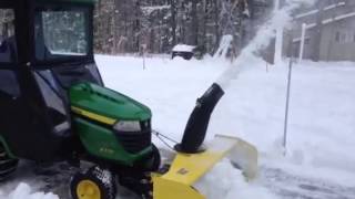 Second snowblowing with the new JD X530 and 47 inch blower [upl. by Origra]