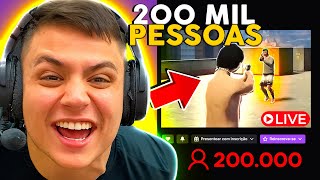 O DIA QUE BATI 200K na LIVE JOGANDO GTA RP Paulinho o LOKO [upl. by Secilu]