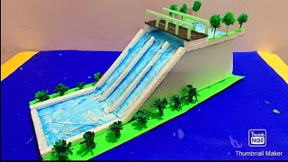 Water Dam model making from cardboard Hydropower energy model for school project Water Dam project [upl. by Snevets855]