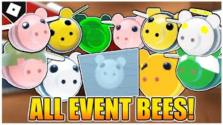 How to get ALL 11 EVENT BEES  MORPHS in PIGGY RP  INFECTION All Pet Bee Locations ROBLOX [upl. by Emirak]