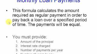 Calculate Monthly Loan Payments [upl. by Branscum]