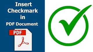 How to add a Tick Symbol in a PDF fill and sign using adobe acrobat pro dc [upl. by Sharla]