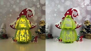 How To Make Paper Cut Lantern Mushroom Xmas 1 [upl. by Anali]