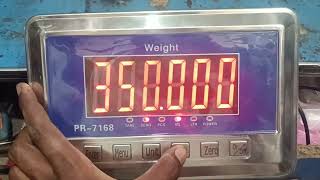 PR7168 WEIGHING INDICATOR 10 GRAM TO 350 KG CALIBRATION [upl. by Retseh326]