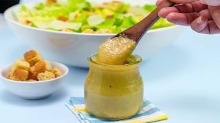 Traditional Homemade Caesar Dressing Recipe for Caesar Salad [upl. by Atteuqahc]