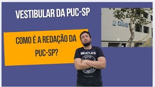 VESTIBULAR DA PUCSP COMO É A REDAÇÃO DA PUCSP [upl. by Sholley728]