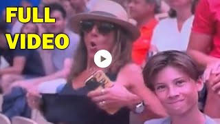 Tennis fan flashes camera at crowd at The Paris Olympics In Viral Video [upl. by Scherman]